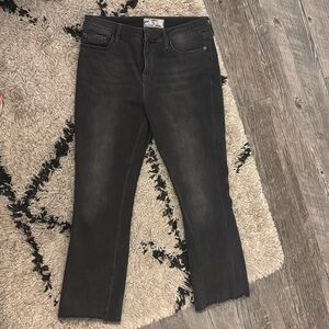 Free People cropped frayed size 29 charcoal grey jeans